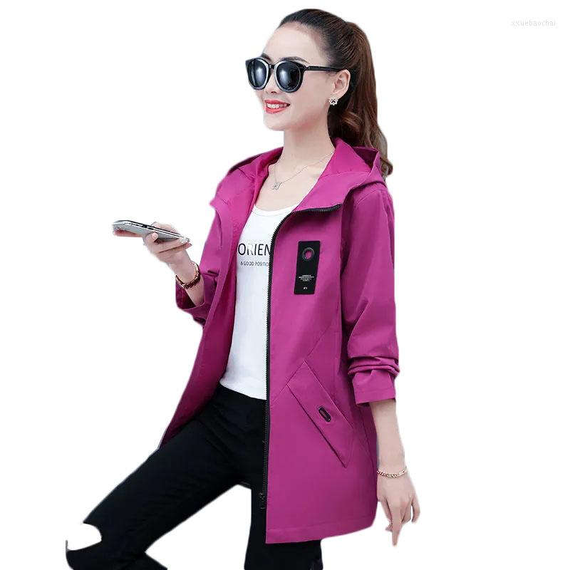 Women's Trench Coats Women's Windbreaker Jacket Mid-Length 2022 Apring And Autumn Korean Loose Hooded Ladies Slim Top L183, Black
Women's Trench Coats Women's Windbreaker Jacket Mid-Length 2022 Apring And Autumn Korean Loose Hooded Ladies Slim Top L183, Black