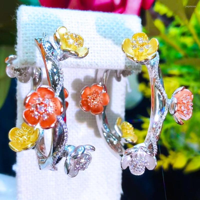 Hoop Earrings Missvikki Gorgeous Full Flowers For Women Anniversary Engagement Wedding Accessories Bijoux Gift
Hoop Earrings Missvikki Gorgeous Full Flowers For Women Anniversary Engagement Wedding Accessories Bijoux Gift