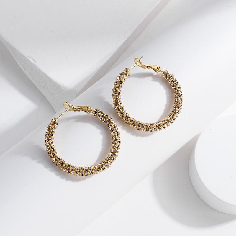 Hoop Earrings Greatera Exquisite Rhinestone Round For Women Gold Color Copper Alloy Geometric Circle Trendy Jewelry
Hoop Earrings Greatera Exquisite Rhinestone Round For Women Gold Color Copper Alloy Geometric Circle Trendy Jewelry