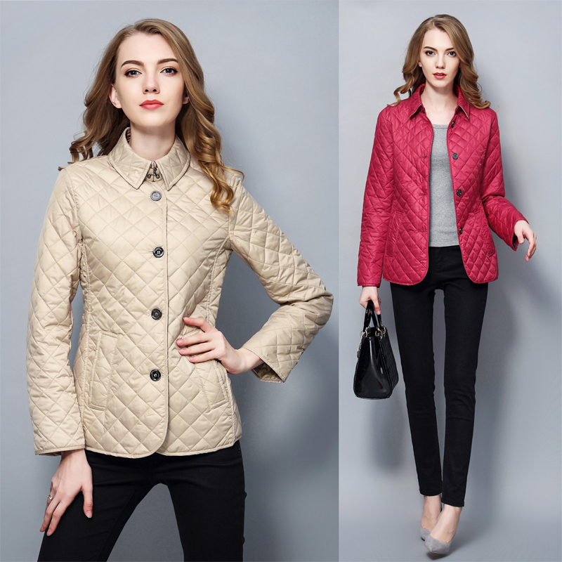 Women's Jackets Quality Autumn and winter Diamond Quilted Thermoregulated turquoise coat quilted cotton warm versatile texture cotton-padd BS126, Khaki
Women's Jackets Quality Autumn and winter Diamond Quilted Thermoregulated turquoise coat quilted cotton warm versatile texture cotton-padd BS126, Khaki