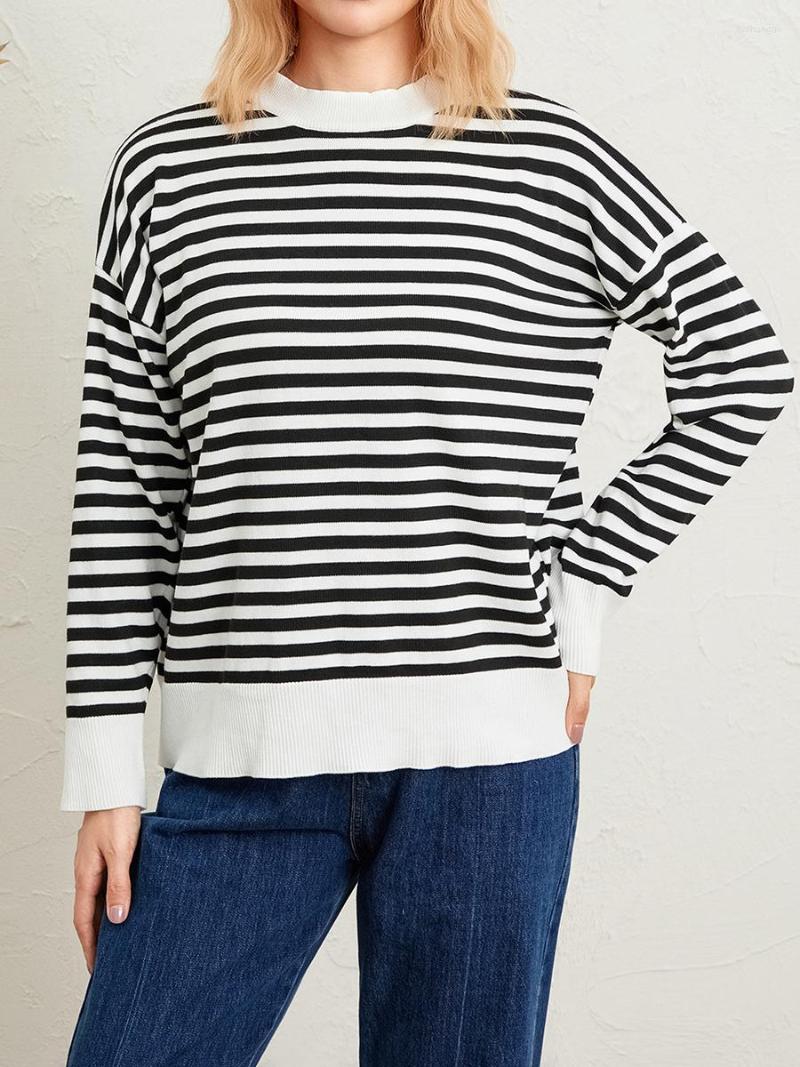 Women' Sweaters Spring Winter Women Long Sleeve Drop Shoulder Striped Print Loose Knit Pullovers Y2k Clothes, Picture shown
Women' Sweaters Spring Winter Women Long Sleeve Drop Shoulder Striped Print Loose Knit Pullovers Y2k Clothes, Picture shown