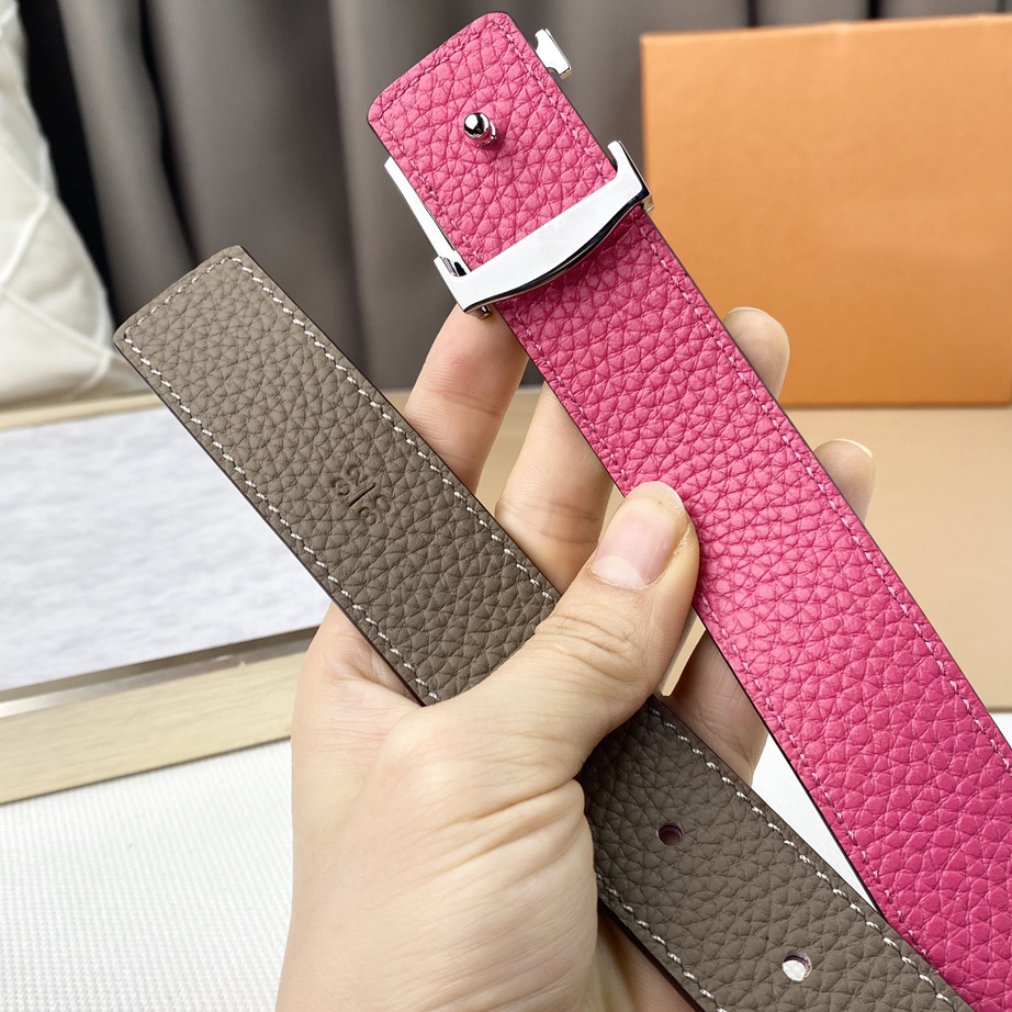 Fashion Leather Belt Silver Metal Buckle Pink Brown Reversible Men Women Waistband Trousers & Jeans Dress Belts, Width 30mm
Fashion Leather Belt Silver Metal Buckle Pink Brown Reversible Men Women Waistband Trousers & Jeans Dress Belts, Width 30mm