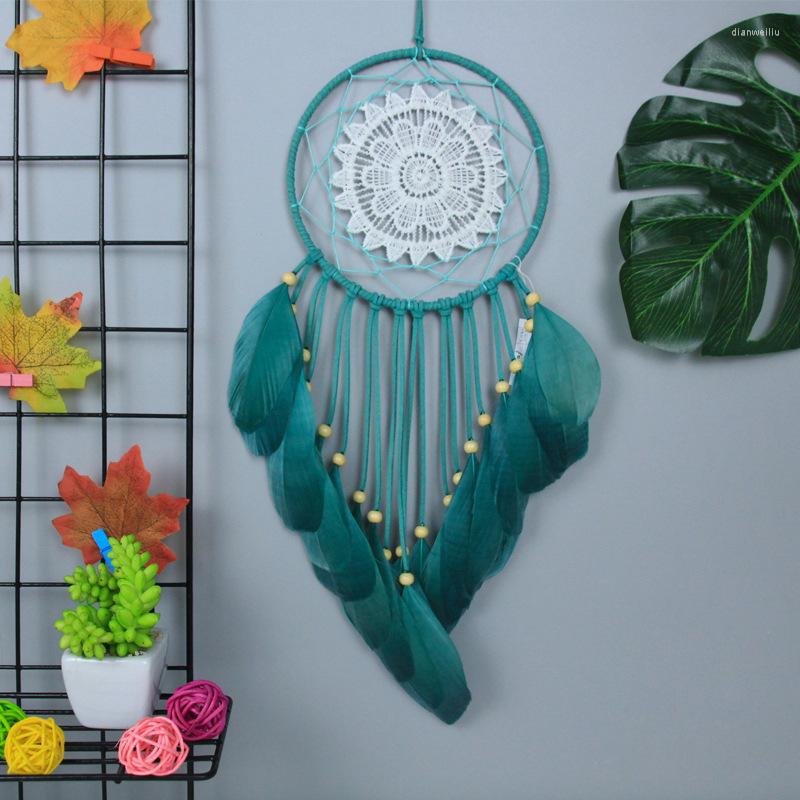 Interior Decorations Green Dream Catcher Creative Wind Chime Pendant Handmade Feather
Interior Decorations Green Dream Catcher Creative Wind Chime Pendant Handmade Feather