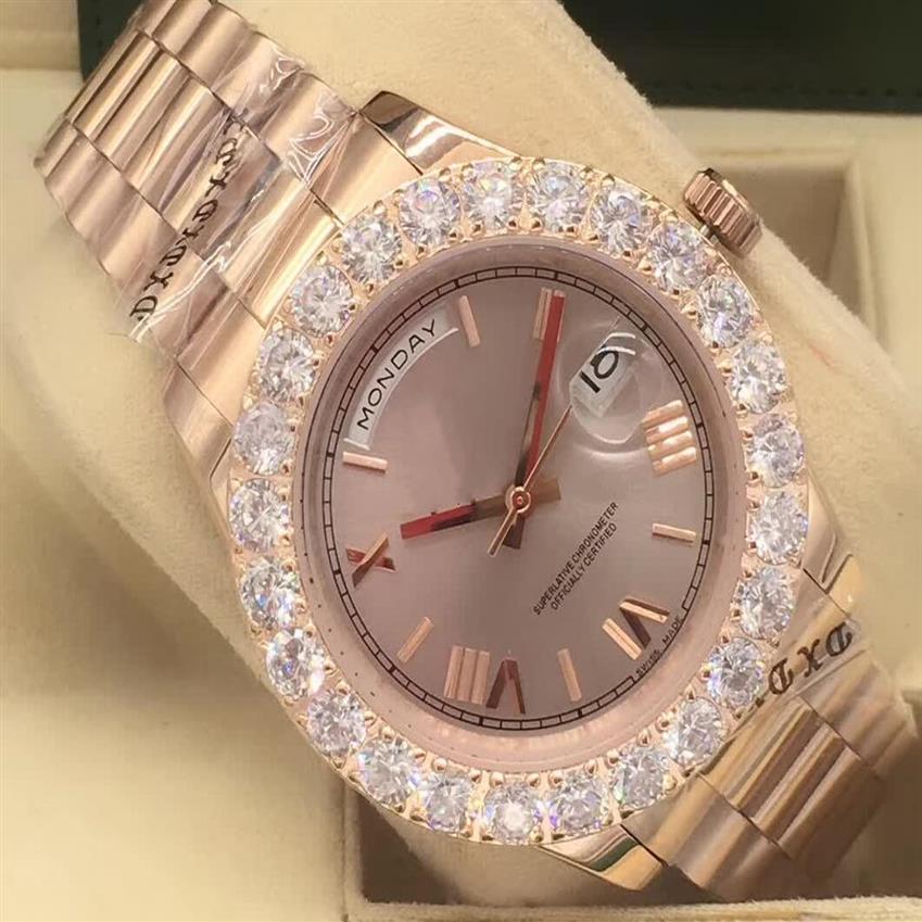 Luxury High Quality Mens Watch Presidential Day-Date 228235 18k Rose Gold Big Diamond Bezel Movement Automatic Mechanical Wrist Wa203D
Luxury High Quality Mens Watch Presidential Day-Date 228235 18k Rose Gold Big Diamond Bezel Movement Automatic Mechanical Wrist Wa203D
