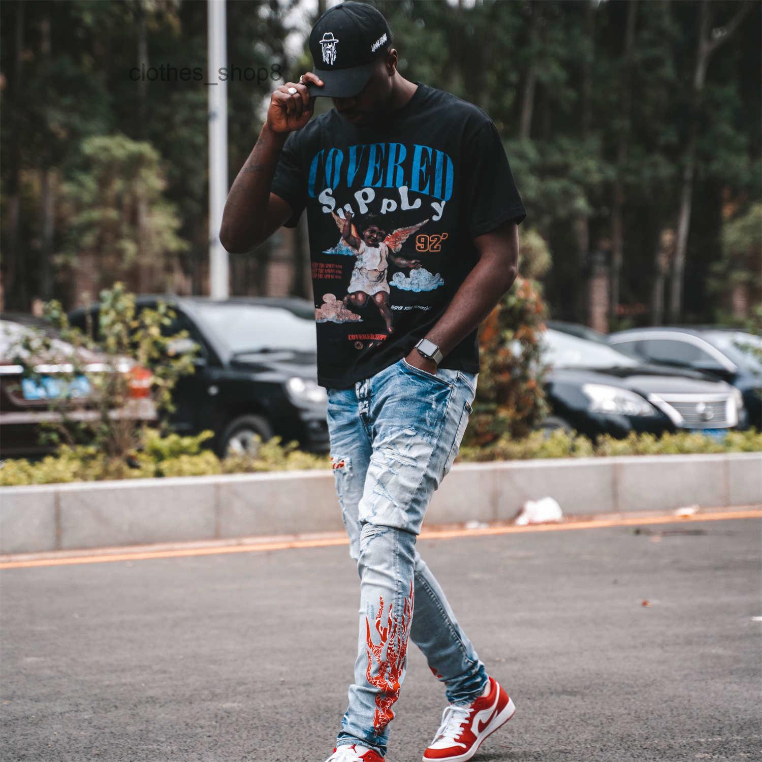 top brand amirs Jeans mens Jeans designer Jean Off European and American high street fashion brand flame printing hole patch frosting ca QJJ, Blue
top brand amirs Jeans mens Jeans designer Jean Off European and American high street fashion brand flame printing hole patch frosting ca QJJ, Blue