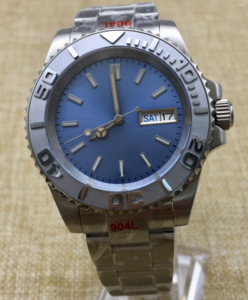 Wristwatches 40mm Blue Dial NH36 Automatic Watch Men's Steel Case Sapphire Glass Ceramic Bezel Transparent Back Cover Oyster Strap, Gold
Wristwatches 40mm Blue Dial NH36 Automatic Watch Men's Steel Case Sapphire Glass Ceramic Bezel Transparent Back Cover Oyster Strap, Gold