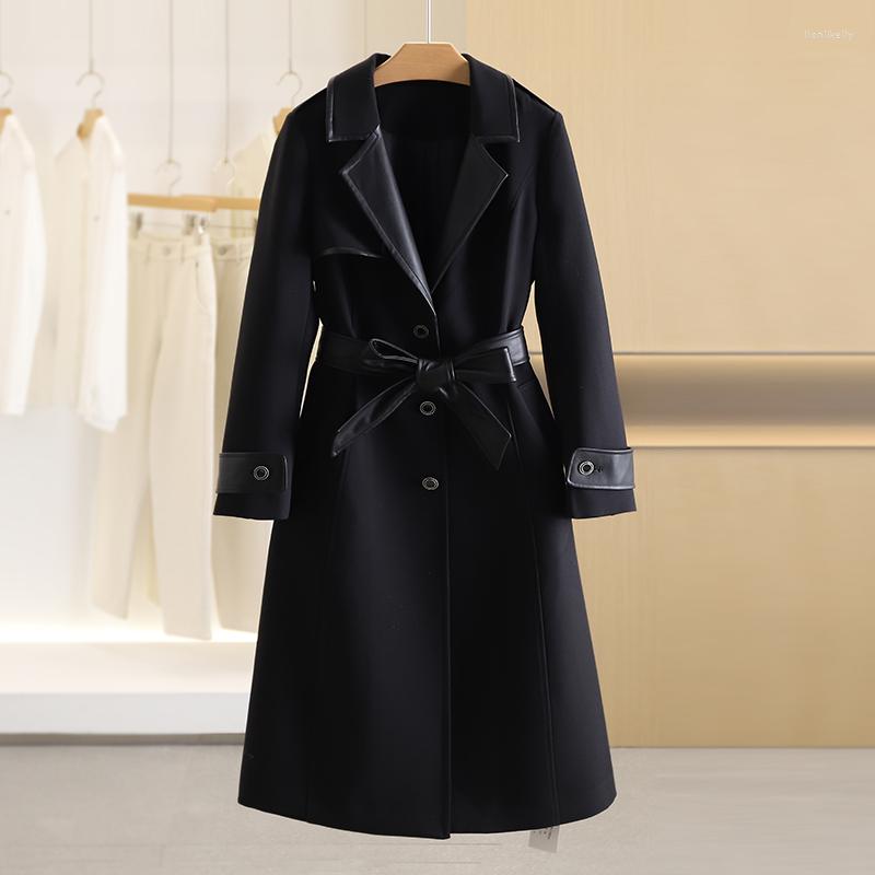 Women's Trench Coats Fashion Suit Collar Straps Slim Long 2022 Women's Clothing Spring Autumn Single-breasted Windbreaker Bd390, Black
Women's Trench Coats Fashion Suit Collar Straps Slim Long 2022 Women's Clothing Spring Autumn Single-breasted Windbreaker Bd390, Black