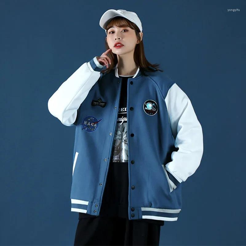 Women' Jackets Ins Tide Baseball Uniform Jacket Female Loose Korean Version Student Wild Street Spring Autumn Hong Kong Style Woman Coat, Blue
Women' Jackets Ins Tide Baseball Uniform Jacket Female Loose Korean Version Student Wild Street Spring Autumn Hong Kong Style Woman Coat, Blue