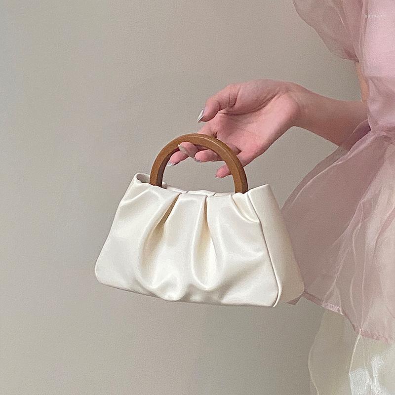 Evening Bags Folded Cloud Handbag With Wooden Handle For Women Fashion Pumini Shoulder Bag Casual All-Match Women's Messenger, White
Evening Bags Folded Cloud Handbag With Wooden Handle For Women Fashion Pumini Shoulder Bag Casual All-Match Women's Messenger, White
