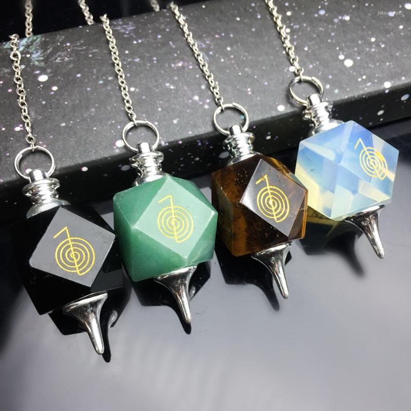 Pendant Necklaces Reiki Quartz Carving Stone Crystal Balance Pendulum 7 Chakra Pyramid Energy Pendulos Therapy Healing Jewelry
Pendant Necklaces Reiki Quartz Carving Stone Crystal Balance Pendulum 7 Chakra Pyramid Energy Pendulos Therapy Healing Jewelry