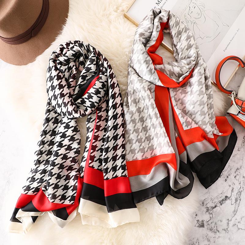 Scarves KOI LEAPING Fashion Spring Houndstooth Pattern Female Outside Holiday Silk Scarf Beach Towel Long Gift
Scarves KOI LEAPING Fashion Spring Houndstooth Pattern Female Outside Holiday Silk Scarf Beach Towel Long Gift