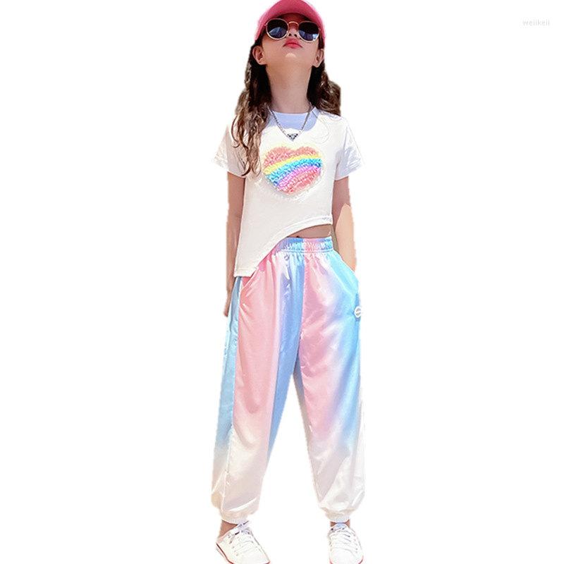 Clothing Sets Teen Girls Summer Fashion Outfits Cotton Short Sleeve Heart Tshirt Pants Rainbow Casual Style Streetwear Children Set, White
Clothing Sets Teen Girls Summer Fashion Outfits Cotton Short Sleeve Heart Tshirt Pants Rainbow Casual Style Streetwear Children Set, White