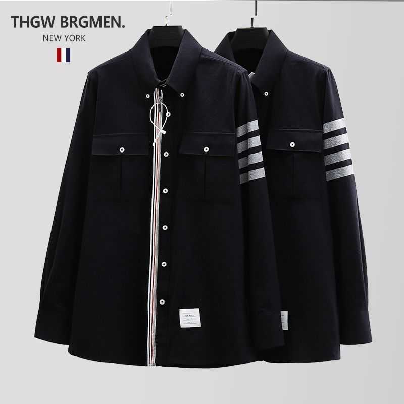 Luxury Brand Shirts Thoms Brownns Blouse Designers Autumn New Classic Four Tb Placket Color Stripe Cotton Shirt Zipper Casual Men's Coat, Black black
Luxury Brand Shirts Thoms Brownns Blouse Designers Autumn New Classic Four Tb Placket Color Stripe Cotton Shirt Zipper Casual Men's Coat, Black black