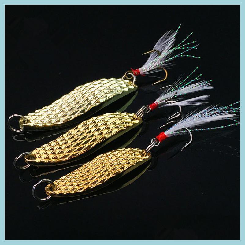 Baits Lures 10Pcs 7/10/15G Gold Leech Spoons Fishing Hooks Fishhooks 6 Hook Metal Baits Lures Artificial Bait Pesca Tackle Accesso Dh5Yi
Baits Lures 10Pcs 7/10/15G Gold Leech Spoons Fishing Hooks Fishhooks 6 Hook Metal Baits Lures Artificial Bait Pesca Tackle Accesso Dh5Yi