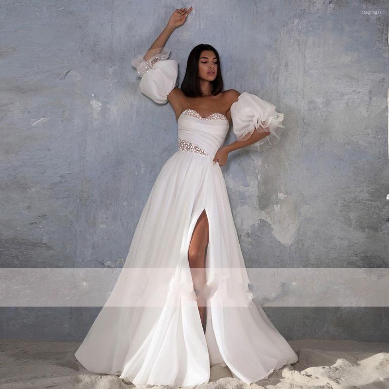 Wedding Dress Sexy Sweetheart Dresses Long 2022 For Women Organza Ivory Puff Sleeve Gown Side Split Lace Up Bride
Wedding Dress Sexy Sweetheart Dresses Long 2022 For Women Organza Ivory Puff Sleeve Gown Side Split Lace Up Bride