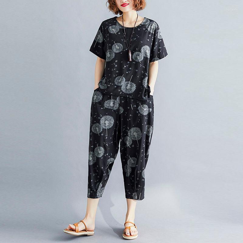 Women's Two Piece Pants Women 2022 Summer Cotton Vintage Sets Female Loose Tops Harem Fashion Ladies Clothes Casual Set Suit I04, Black 642
Women's Two Piece Pants Women 2022 Summer Cotton Vintage Sets Female Loose Tops Harem Fashion Ladies Clothes Casual Set Suit I04, Black 642