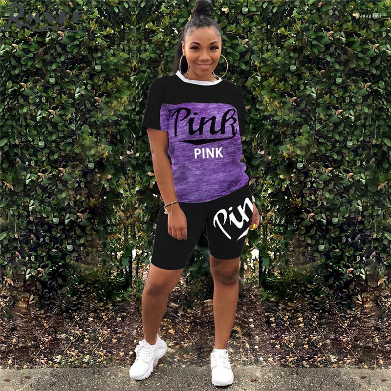 Women' Tracksuits RMSFE 2022 European And American Women' Summer Short Sleeve Round Neck Shorts Fashion Casual Cute Sports Letter Two, Blue 
Women' Tracksuits RMSFE 2022 European And American Women' Summer Short Sleeve Round Neck Shorts Fashion Casual Cute Sports Letter Two, Blue