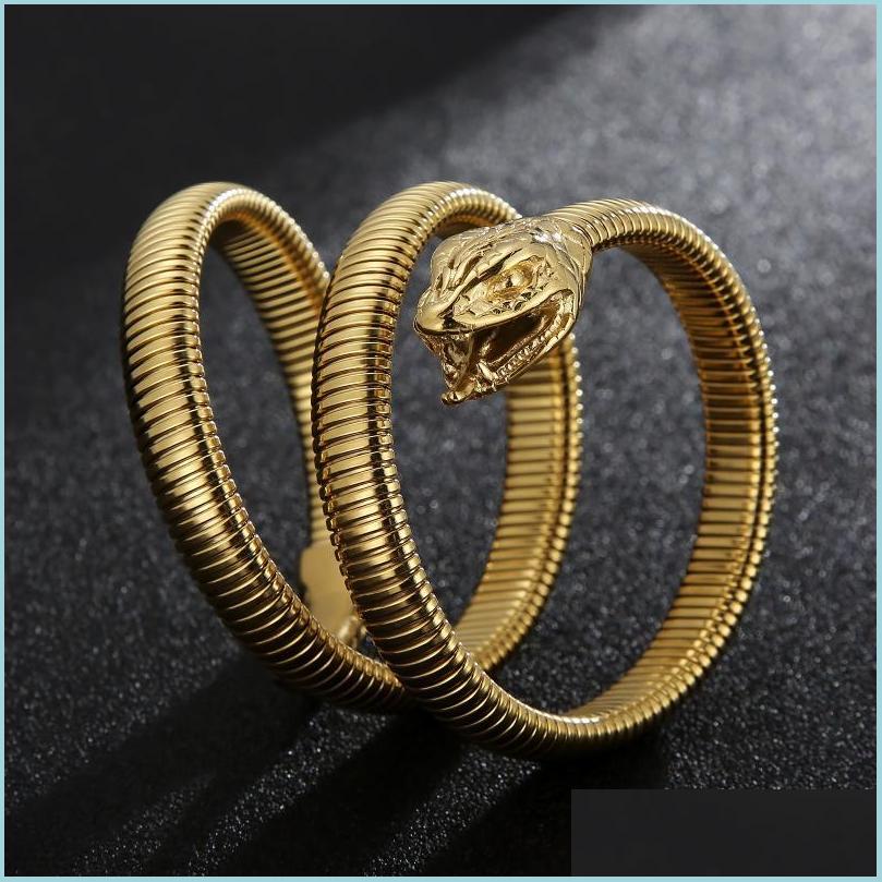 Bangle Bangle Rattlesnake Bracelet Viper Open Cuff Bangles Men Stainless Steel Wristband Gold Charm Rock Chain Jewelrybangle Drop De Dhxmk
Bangle Bangle Rattlesnake Bracelet Viper Open Cuff Bangles Men Stainless Steel Wristband Gold Charm Rock Chain Jewelrybangle Drop De Dhxmk