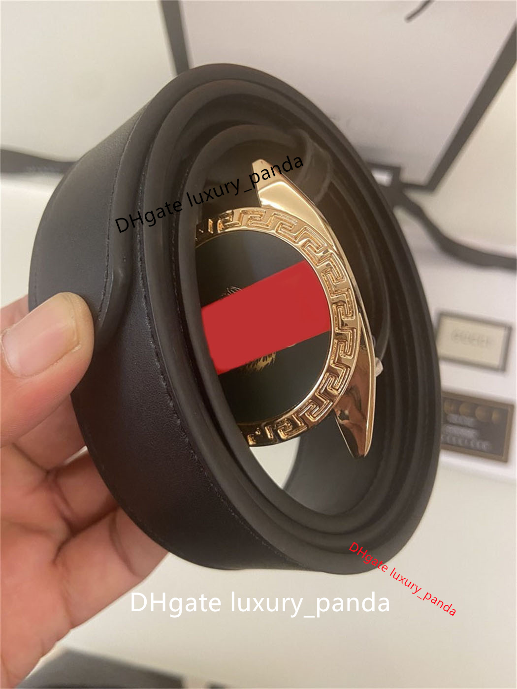 Luxury fashion designer men's and women's belts gold black tiger head belt pure leather 4.0cm with box dustproof cloth small card gift rope handbag-1, Only purchase a belt
Luxury fashion designer men's and women's belts gold black tiger head belt pure leather 4.0cm with box dustproof cloth small card gift rope handbag-1, Only purchase a belt