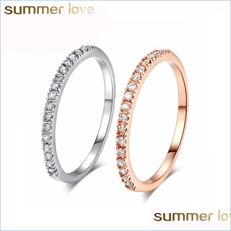 Wedding Rings Crystal Zircon Gemstone Rings Half Eternity Tiny Ring In White Gold Sier Engagement Wedding Lovers Jewelry Drop Deliver Dh98J
Wedding Rings Crystal Zircon Gemstone Rings Half Eternity Tiny Ring In White Gold Sier Engagement Wedding Lovers Jewelry Drop Deliver Dh98J
