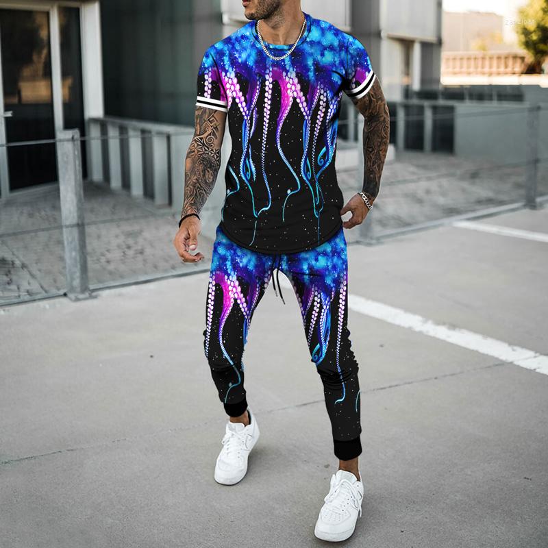 Men's Tracksuits Summer Octopus Short Sleeve Tshirt Long Pants 2 Pcs Sets Tracksuit Men's Oversized Cloth Vintage Streetwear Joogers 3D, Tc2298 
Men's Tracksuits Summer Octopus Short Sleeve Tshirt Long Pants 2 Pcs Sets Tracksuit Men's Oversized Cloth Vintage Streetwear Joogers 3D, Tc2298