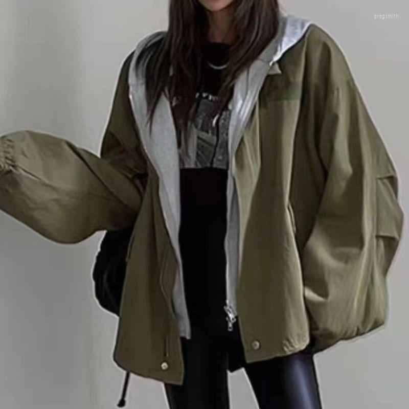 Women's Jackets Basic Women Hooded Harajuku Patchwork Coats Couple BF Style High Street Cargo Jacket Female Baggy All-match Trench Coat, Black
Women's Jackets Basic Women Hooded Harajuku Patchwork Coats Couple BF Style High Street Cargo Jacket Female Baggy All-match Trench Coat, Black