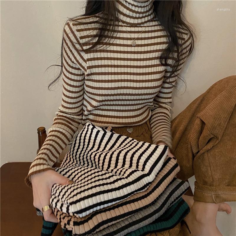 Women's Sweaters Autumn Winter Ladies Striped Sweater Turtleneck Long Sleeve Stretch Casual Knit Female Slim Fit Pullover Top, Green
Women's Sweaters Autumn Winter Ladies Striped Sweater Turtleneck Long Sleeve Stretch Casual Knit Female Slim Fit Pullover Top, Green