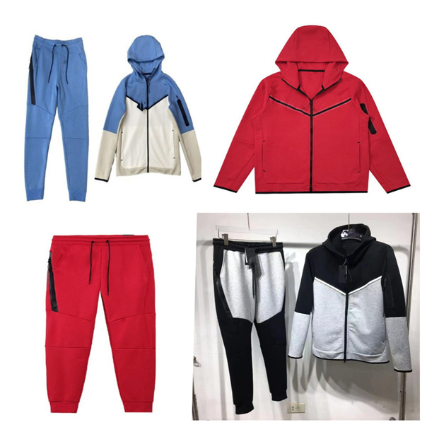 

Tops quality Mens Jacket Hooded tracksuit hoodie coat Zipper drawcord Outdoor sportswear tech fleece pant tracksuit Long Sleeve letters outwears Size M-2XL jackets, Pant 2