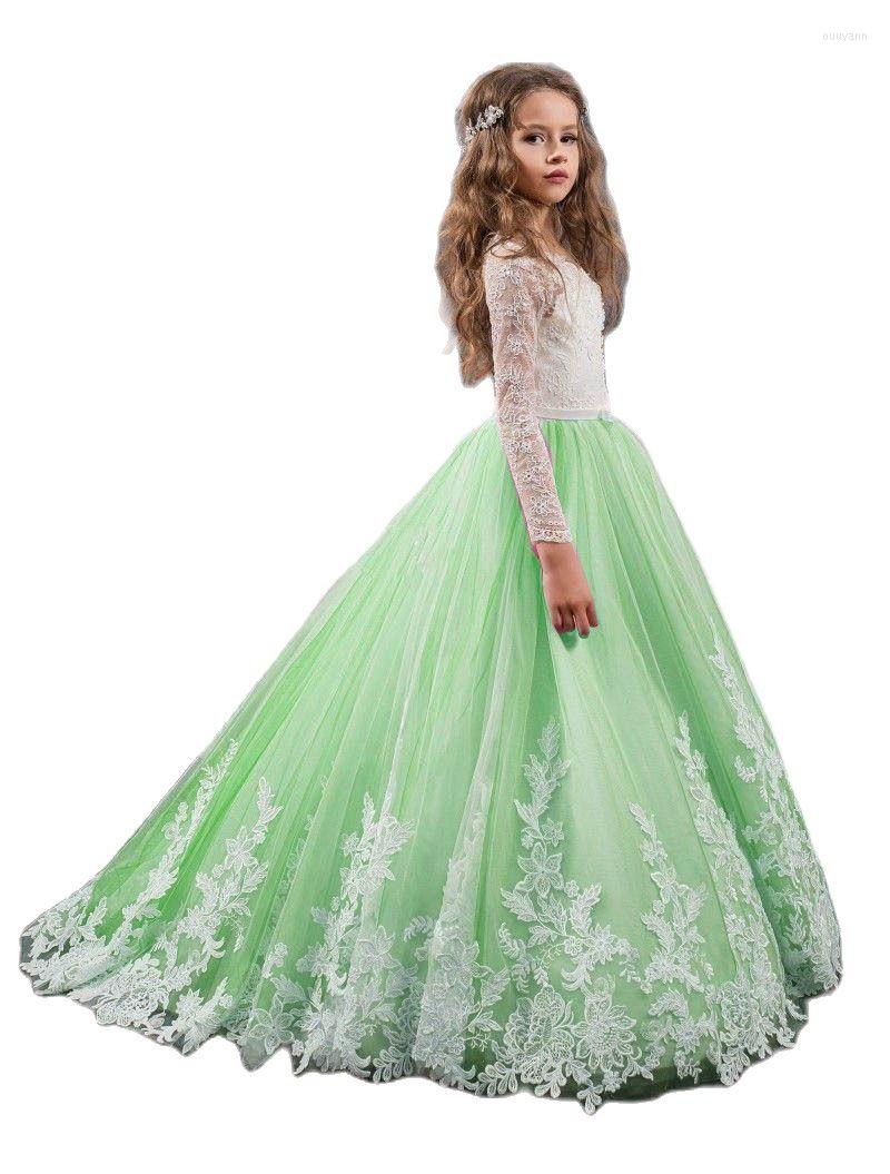 Girl Dresses Adorable Baby Flower 3/4 Long Sleeves Crew Neck Appliques With Beaded Sash Kids Formal Wear Gowns, Ivory
Girl Dresses Adorable Baby Flower 3/4 Long Sleeves Crew Neck Appliques With Beaded Sash Kids Formal Wear Gowns, Ivory