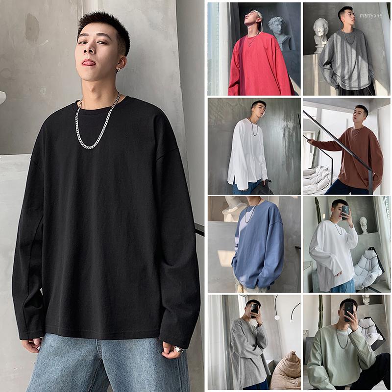 Men's T Shirts Harajuku Casual Solid Color Cotton T-Shirt Black Long-Sleeved Bottoming Shirt Oversize Tee Urban Korean Clothes Streetwear, White
Men's T Shirts Harajuku Casual Solid Color Cotton T-Shirt Black Long-Sleeved Bottoming Shirt Oversize Tee Urban Korean Clothes Streetwear, White