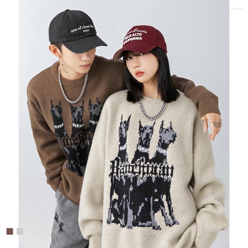 Men's Sweaters Couples 2022 Autumn Winter Fashion Knitted Jumpers Dogs Pattern Loose Pullovers Sweater, Khaki
Men's Sweaters Couples 2022 Autumn Winter Fashion Knitted Jumpers Dogs Pattern Loose Pullovers Sweater, Khaki