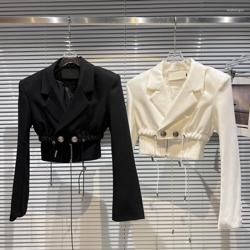 Women' Suits J GIRLS 2022 Autumn Arrivals Long Sleeve Drawstring Double Breasted Buttons Slim Blazer Women Short Jacket GG113, Black
Women' Suits J GIRLS 2022 Autumn Arrivals Long Sleeve Drawstring Double Breasted Buttons Slim Blazer Women Short Jacket GG113, Black