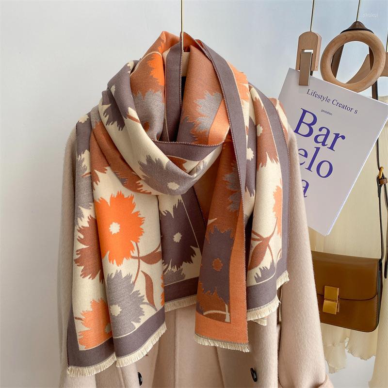 Scarves Women Winter Cashmere Pashmina Shawl Sunflower Pattern Warm Thick Versatile Long Stole
Scarves Women Winter Cashmere Pashmina Shawl Sunflower Pattern Warm Thick Versatile Long Stole