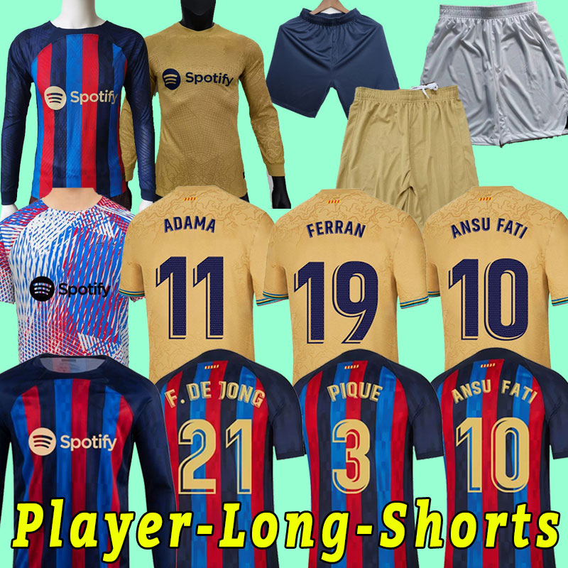 Fans Player version ANSU FATI PEDRI soccer jerseys 22 23 LEWANDOWSKI MEMPHIS GAVI ADAMA FERRAN RAPHINHA 2022 2023 barcelonas F. DE JONG DEST training women long sleeve, Home women
Fans Player version ANSU FATI PEDRI soccer jerseys 22 23 LEWANDOWSKI MEMPHIS GAVI ADAMA FERRAN RAPHINHA 2022 2023 barcelonas F. DE JONG DEST training women long sleeve, Home women