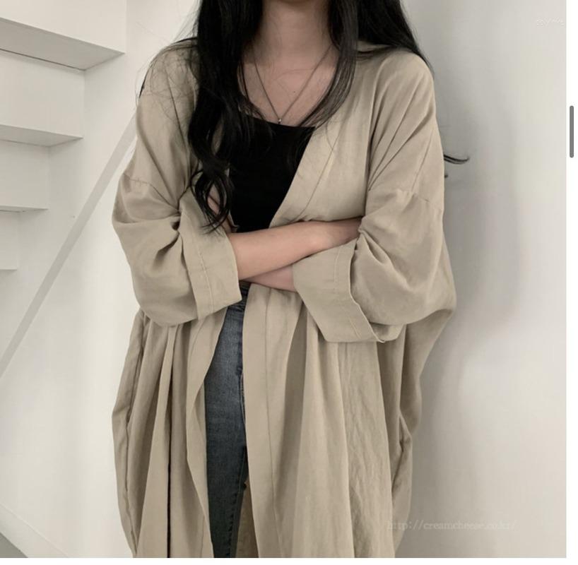 Women's Trench Coats Summer Korean Style Loose Long-sleeved Cardigan Jacket Top Solid Color Thin Casual Windbreaker Sunscreen Women's, Blue
Women's Trench Coats Summer Korean Style Loose Long-sleeved Cardigan Jacket Top Solid Color Thin Casual Windbreaker Sunscreen Women's, Blue