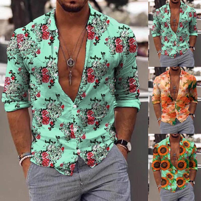 Men's Casual Shirts Shirt Men Long Sleeve Autumn Winter Printed Fashion Top Blouse, Green
Men's Casual Shirts Shirt Men Long Sleeve Autumn Winter Printed Fashion Top Blouse, Green