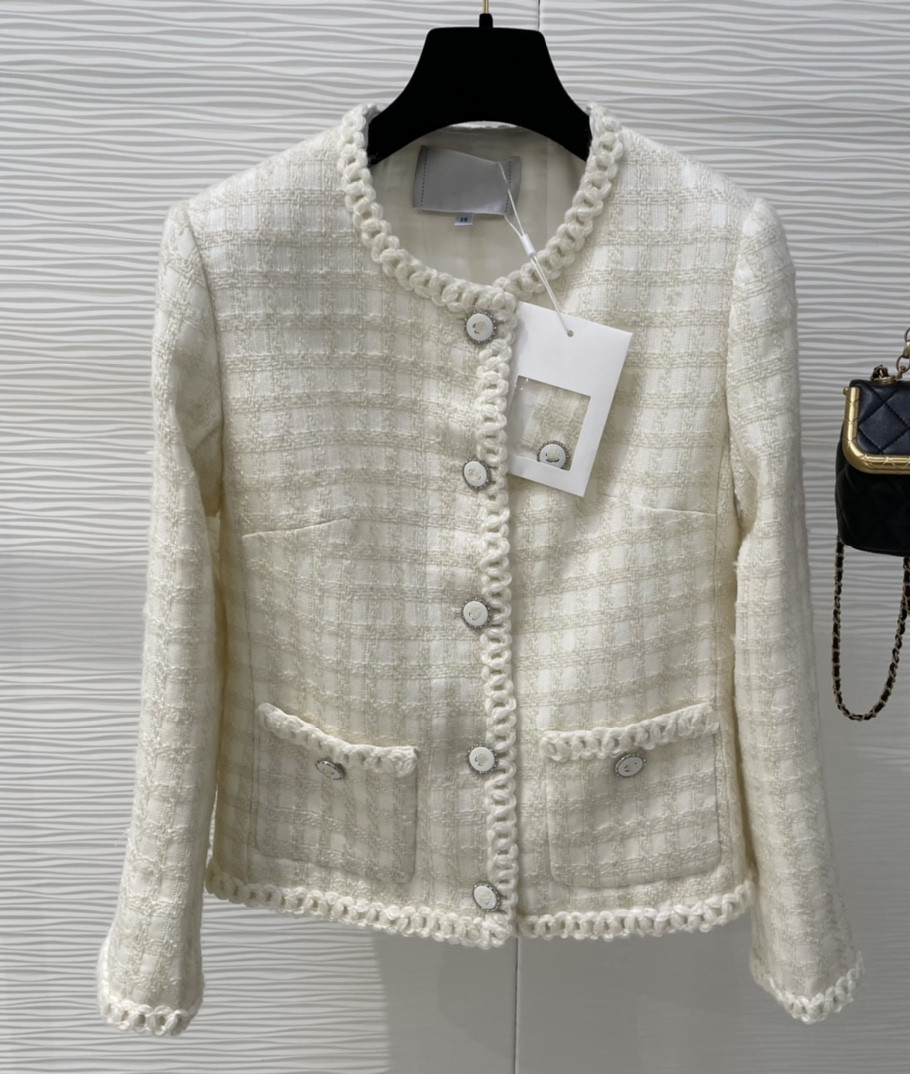 Chan home New Women's brand jacket OOTD designer Fashion top-grade autumn winter classics logo tweed coat overcoat Leisure Spring Coats cardigan Women Christmas Gift, Ivory
Chan home New Women's brand jacket OOTD designer Fashion top-grade autumn winter classics logo tweed coat overcoat Leisure Spring Coats cardigan Women Christmas Gift, Ivory