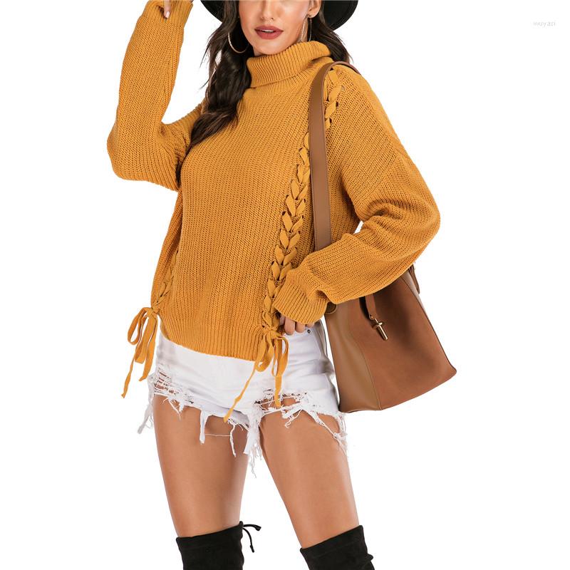 Women' Sweaters Autumn Winter Women Solid Color Sweater Casual Tie-up Loose Long Sleeve High Collar Knitwear Y2k Esthetics Knitted, Yellow
Women' Sweaters Autumn Winter Women Solid Color Sweater Casual Tie-up Loose Long Sleeve High Collar Knitwear Y2k Esthetics Knitted, Yellow