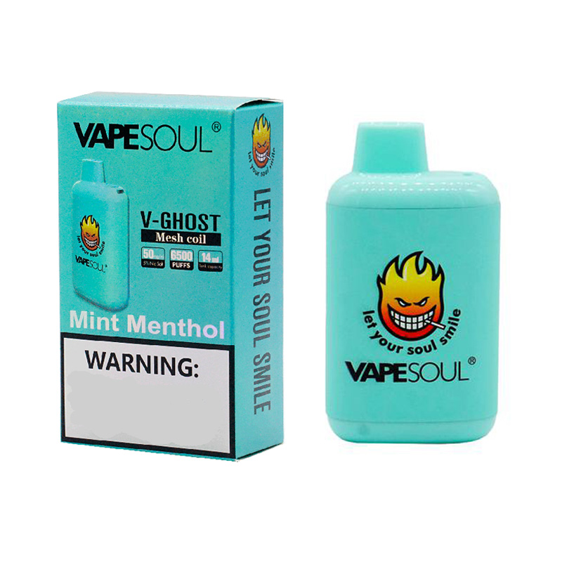 Vapesoul V-Ghost 6500 Puffs Disposable Vape Pen Type C Rechargeable E Cigarette 650mAh Battery 14ml Prefilled Pod
Vapesoul V-Ghost 6500 Puffs Disposable Vape Pen Type C Rechargeable E Cigarette 650mAh Battery 14ml Prefilled Pod
