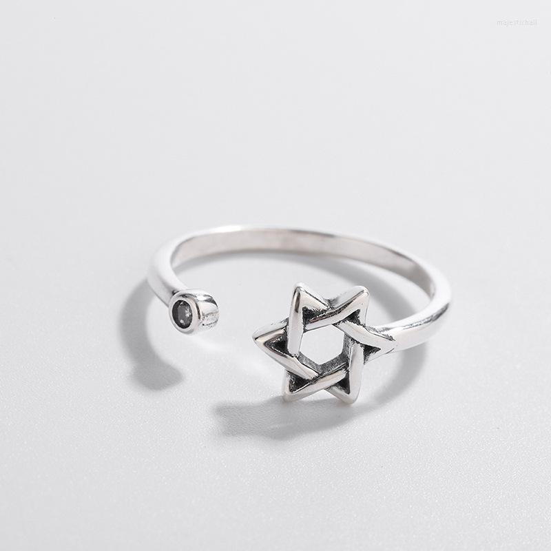 Cluster Rings Sterling Silver S925 Retro Old Korean Version Ring Lucky Six-pointed Star Diamond Personality Wild Open
Cluster Rings Sterling Silver S925 Retro Old Korean Version Ring Lucky Six-pointed Star Diamond Personality Wild Open