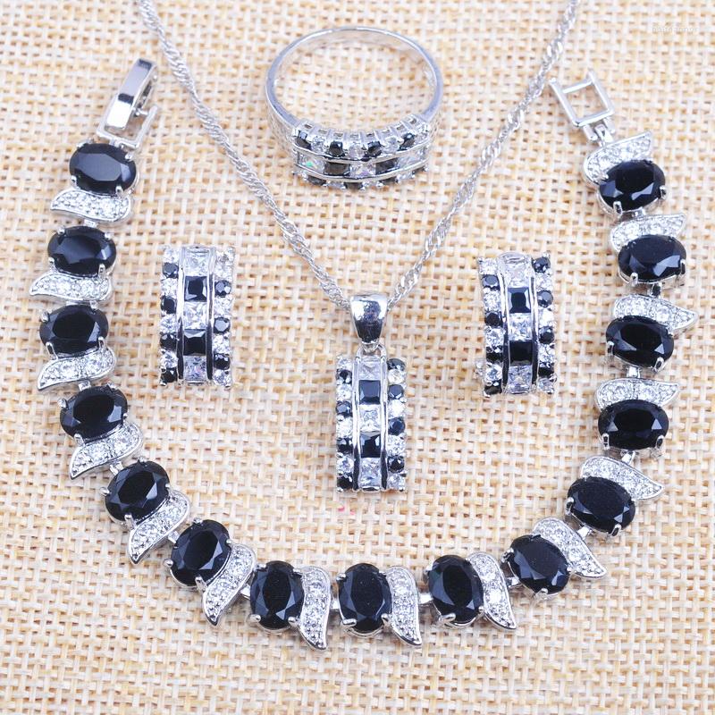 Necklace Earrings Set Natural 925 Silver Jewelry Black Cubic Zirconia Earring Pendant Rings Bracelet 2022 YZ0144, Picture shown
Necklace Earrings Set Natural 925 Silver Jewelry Black Cubic Zirconia Earring Pendant Rings Bracelet 2022 YZ0144, Picture shown