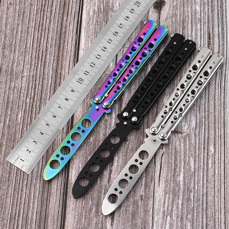 Outdoor Gadgets Portable Folding Butterfly Knife CSGO Balisong Trainer Stainless Steel Pocket Practice Training Tool for Games 221107
Outdoor Gadgets Portable Folding Butterfly Knife CSGO Balisong Trainer Stainless Steel Pocket Practice Training Tool for Games 221107