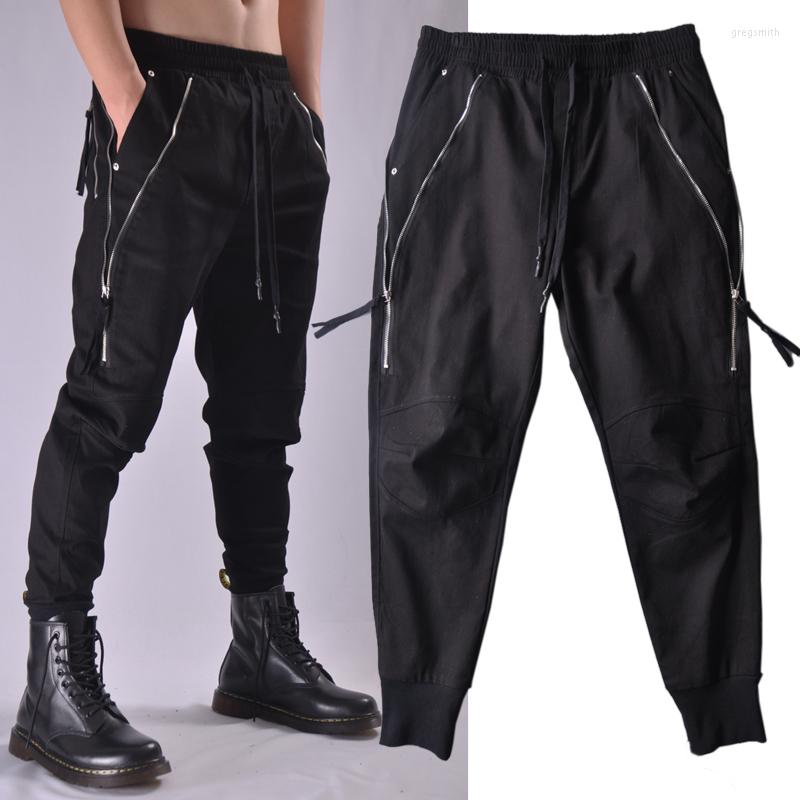 Men' Pants Men' Male Black Original Design Punk Casual Personality Zipper Small Feet Harem Strappy Overalls Trend
Men' Pants Men' Male Black Original Design Punk Casual Personality Zipper Small Feet Harem Strappy Overalls Trend