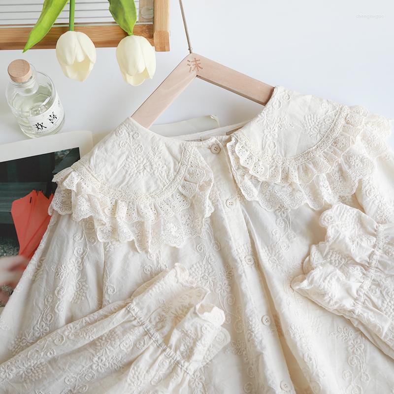 Women's Blouses Spring Autumn Women All-match Japanese Style Mori Kei Girls Flower Embroidery Loose Comfortable Lace Cotton Shirts/Blouses, Lace version
Women's Blouses Spring Autumn Women All-match Japanese Style Mori Kei Girls Flower Embroidery Loose Comfortable Lace Cotton Shirts/Blouses, Lace version