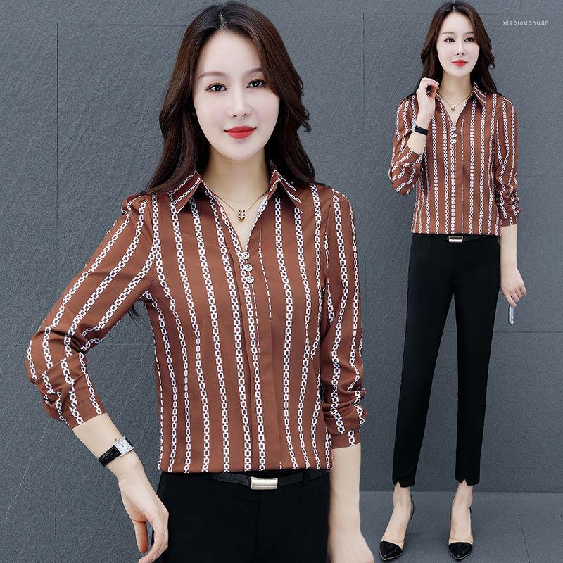 Men' Casual Shirts Long Sleeve Office Lady Button Up Shirt Striped Vintage Women Ladies Tops Camisas Para MujerAutumn Chiffon
Men' Casual Shirts Long Sleeve Office Lady Button Up Shirt Striped Vintage Women Ladies Tops Camisas Para MujerAutumn Chiffon