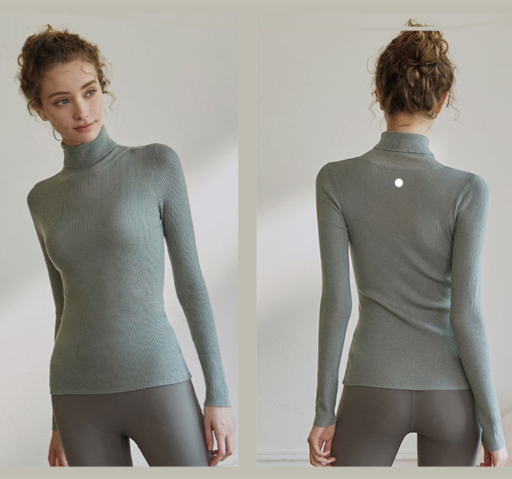 LL Women Yoga Sweater High Collar Bottoming Shirt Autumn Winter Wool Long Sleeve Inner Wear Fitness Wear, Blue
LL Women Yoga Sweater High Collar Bottoming Shirt Autumn Winter Wool Long Sleeve Inner Wear Fitness Wear, Blue