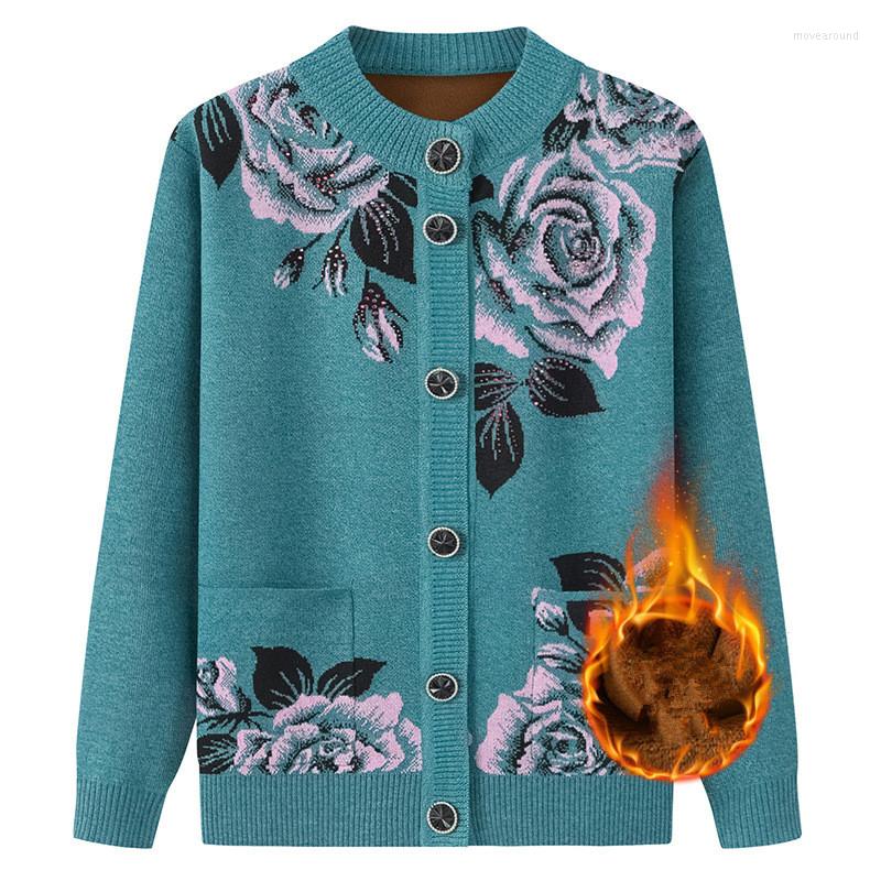 Women's Knits Grandma's Sweater Cardigan Plus Velvet Middle-Aged Elderly Mother Autumn Winter Knitted Coat Thicken Warm Long Sleeve Top, Coffee no velvet
Women's Knits Grandma's Sweater Cardigan Plus Velvet Middle-Aged Elderly Mother Autumn Winter Knitted Coat Thicken Warm Long Sleeve Top, Coffee no velvet