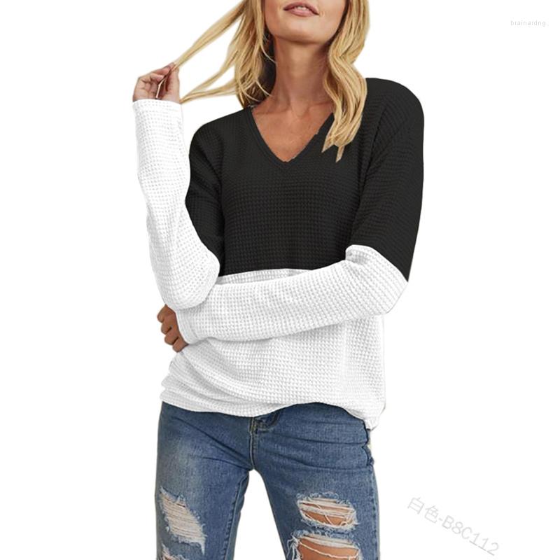 Women' Sweaters Mandylandy Women Casual Autumn Winter Patchwork Knitted Pullover Sweater Top Fashion Long Sleeve V Neck Loose Knitwear, Black
Women' Sweaters Mandylandy Women Casual Autumn Winter Patchwork Knitted Pullover Sweater Top Fashion Long Sleeve V Neck Loose Knitwear, Black
