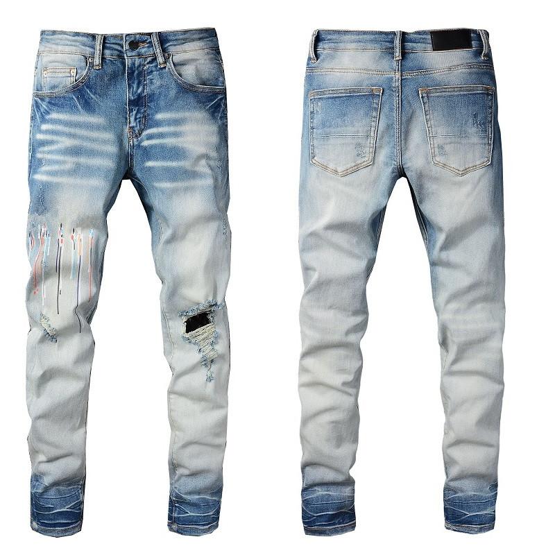Man Skinny Jeans Stretch Mens Biker Slim Knee Ripped Spray on Letter Paint Trousers Designer Distressed Motorcycle Fit Big and Tall Long TRj, 831
Man Skinny Jeans Stretch Mens Biker Slim Knee Ripped Spray on Letter Paint Trousers Designer Distressed Motorcycle Fit Big and Tall Long TRj, 831