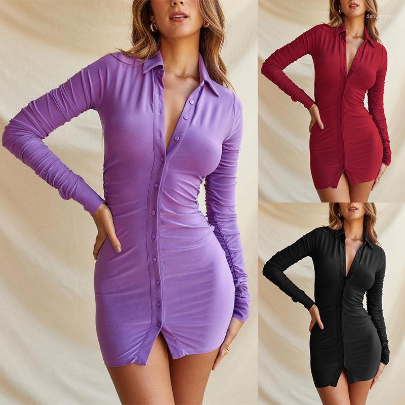 Casual Dresses Autumn Knitted Single Breasted Shirt Dress Women Fashion Long Sleeve Slim Fit Bodycon Streetwear, Purple
Casual Dresses Autumn Knitted Single Breasted Shirt Dress Women Fashion Long Sleeve Slim Fit Bodycon Streetwear, Purple